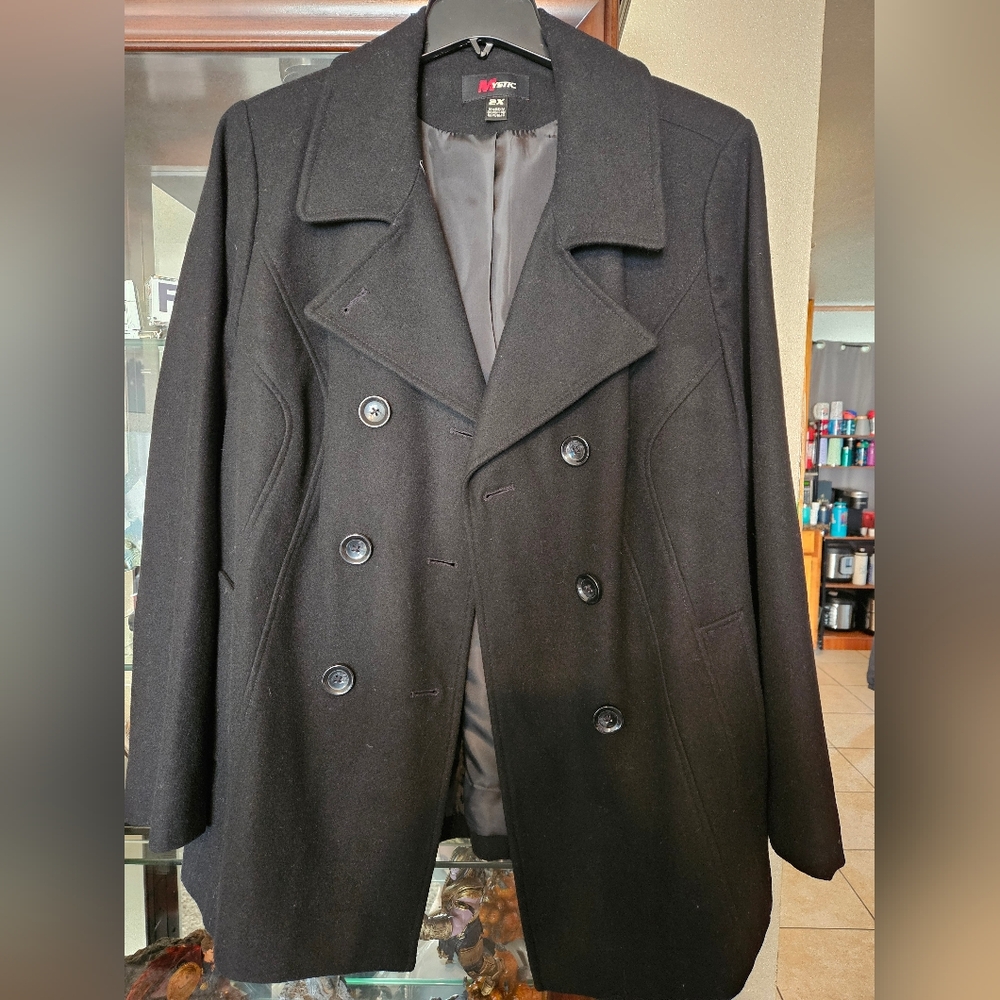 Black peacoat